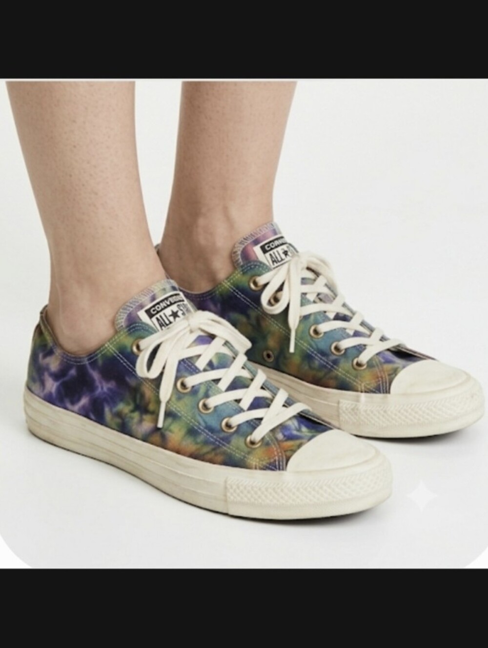 Converse Chuck Taylor All Star Low Top Floral Canvas Sneakers Women's Size 8